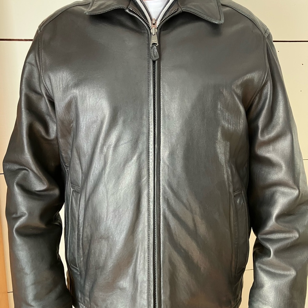 Men's Black Leather Jacket
